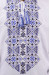 Вишиванка для хлопчика «Алатир» білого кольору з синім орнаментом