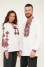 Set of paired embroidered shirts "Dyvosvit" in white