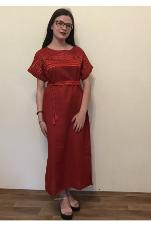 Сукня «Мережка» червоного кольору