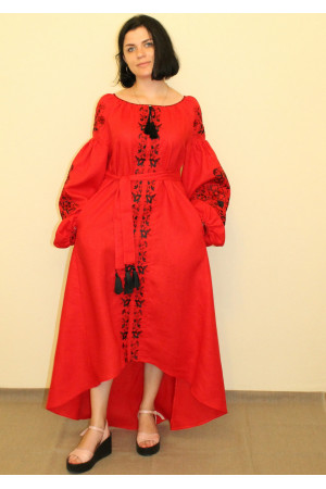 Сукня «Квіткові чари» червоного кольору