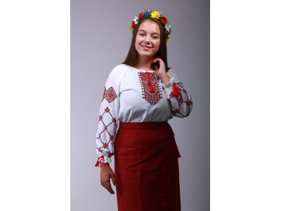 Вишиванка «Чумацький шлях» білого кольору 