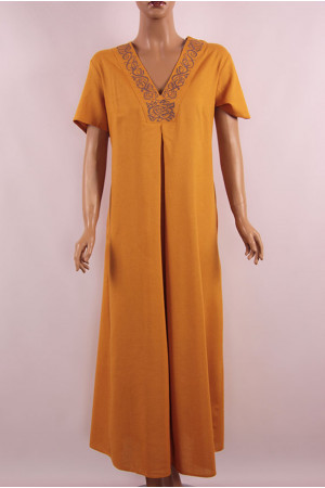 Сукня «Намисто» гірчичного кольору