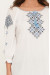 Вышиванка «Любава» белого цвета с голубым орнаментом
