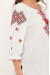 Вышиванка «Любава» белого цвета с красным орнаментом
