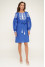 Embroidered dress "Zlagoda" in blue