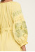 Вышитое платье «Георгин» желтого цвета с зеленым орнаментом