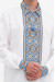 Чоловіча вишиванка «Колосок» білого кольору з синім орнаментом