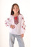 Embroidered shirt for girls "Milky Way" in white