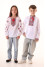 Embroidered shirt for girls "Milky Way" in white