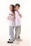 Embroidered shirt for girls "Milky Way" in white