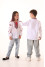 Embroidered shirt for girls "Milky Way" in white
