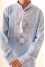Embroidered shirt for a boy "Apple blossom" in light blue