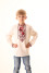Embroidered shirt for a boy "Blossom" beige