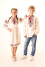Embroidered shirt for a boy "Blossom" beige