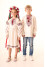Embroidered shirt for a boy "Blossom" beige