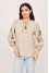 Embroidered shirt "Kyiv chestnuts" beige
