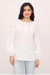 Embroidered "Pearl" white