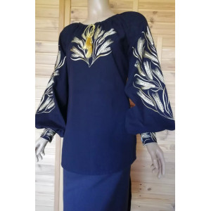  Вишиванка «Золота нива» чорного кольору