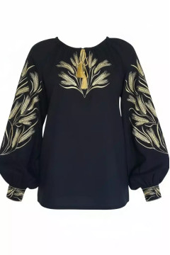  Вишиванка «Золота нива» чорного кольору