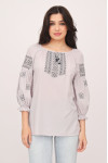 Embroidered shirt "Elegance" in gray