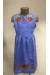 Платье для девочки «Яркие маки» голубого цвета