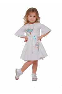 Платье для девочки «Первоцвет» белого цвета