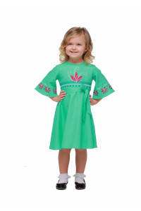 Платье для девочки «Сияние» цвета мяты