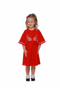 Платье для девочки «Веснянка» красного цвета