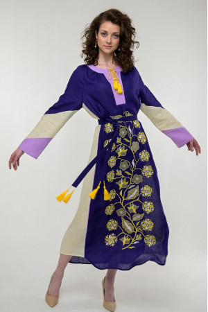 Платье «Луга» фиолетового цвета