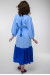 Платье «Журавка» голубого цвета