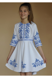 Сукня для дівчинки «Півники» білого кольору