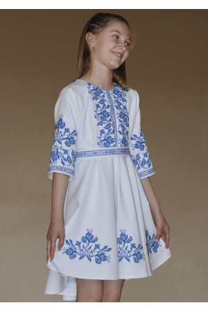 Сукня для дівчинки «Півники» білого кольору