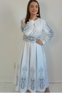 Платье «Ладомира» белого цвета