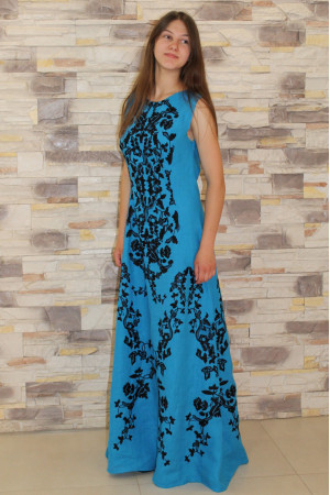 Платье «Гойра» голубого цвета