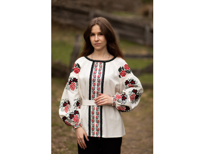 Embroidered shirt "Alfina" white