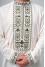 Men's embroidered shirt "Zvytyaga" in milky color with khaki