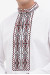 Чоловіча вишиванка «Святогор» білого кольору з червоно-чорним орнаментом