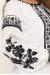 Вышиванка «Рутения» белого цвета с черным орнаментом