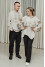Set of paired embroidered shirts "Pavlyna and Timothy" beige color