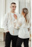 Set of paired embroidered shirts "Orysya and Glib" beige