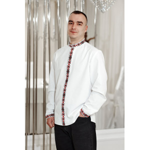 Men's embroidered shirt "Vladislav" in white