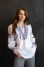 Embroidered shirt "Dawn at dawn" white