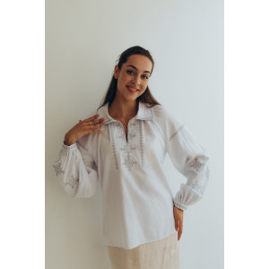  Вишиванка «Зореслава» білого кольору