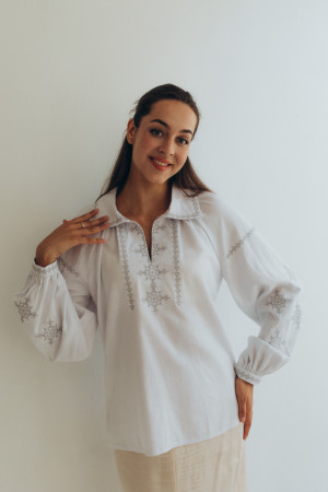 Embroidered shirt "Zoreslava" white