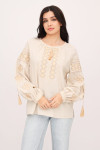 Embroidered shirt "Orysya" beige