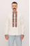 Men's embroidered shirt "Yakub" milky color