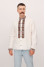 Men's embroidered shirt "Yakub" milky color