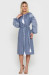 Вышитое платье «Ясные зори» голубого цвета с белым орнаментом