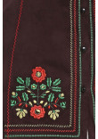 Камізелька «Мольфарка» темно-коричневого кольору з різнобарвною вишивкою