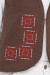 Камізелька «Гармонія» коричневого кольору з біло-червоною вишивкою 